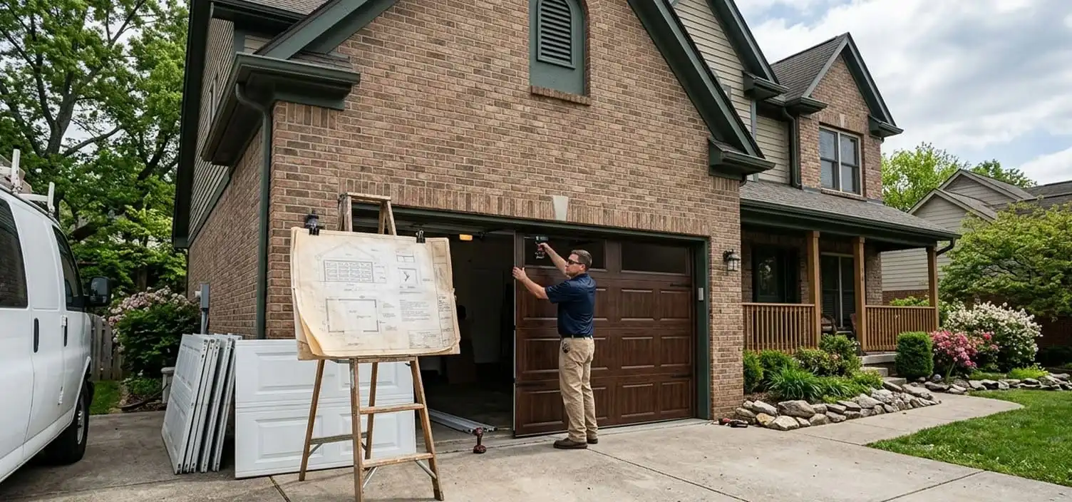 Established Franklin Tennessee home in Fieldstone Farms or Sullivan Farms receiving a new garage door replacement