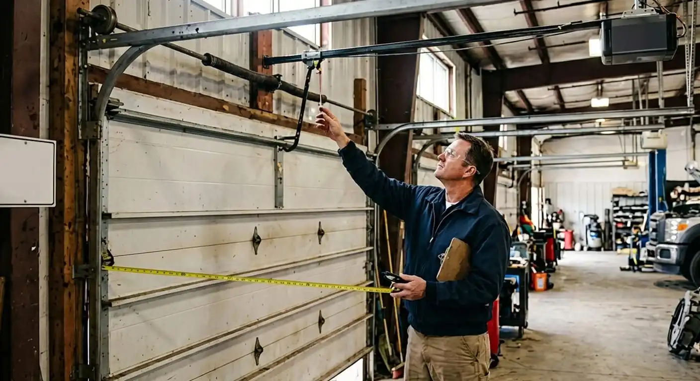Facility manager assessing whether a commercial garage door operator is undersized for current usage in Franklin TN