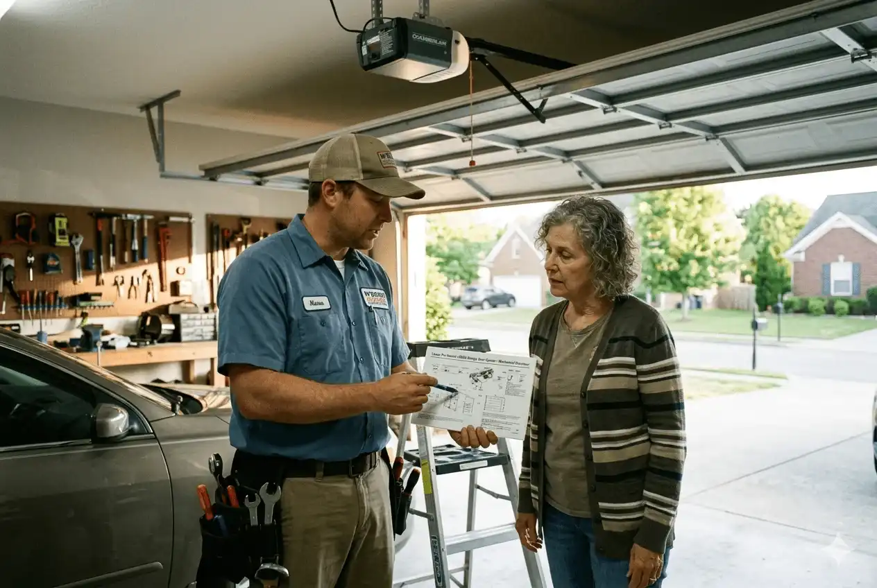 Garage door opener repair consultation Murfreesboro TN homeowner