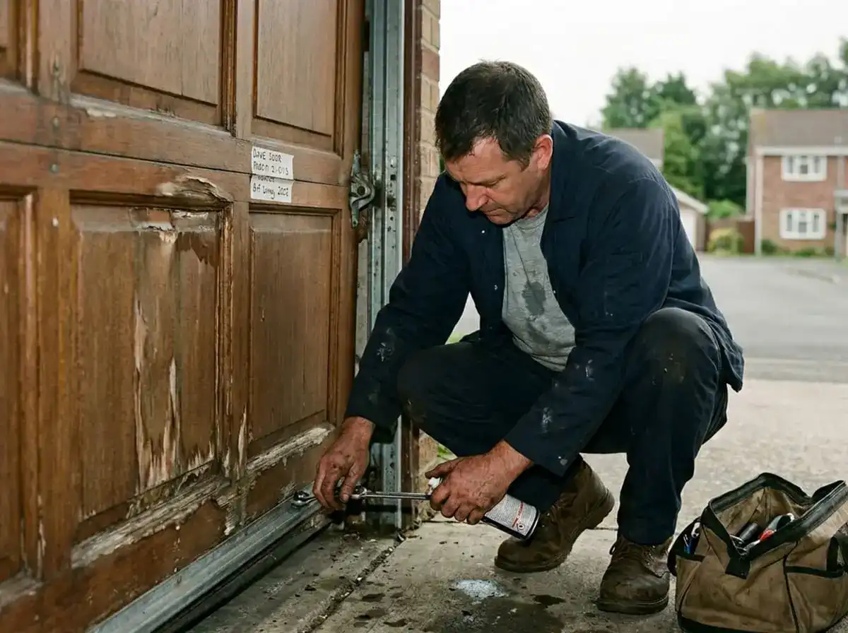 Garage door technician called out for repeated repair visits