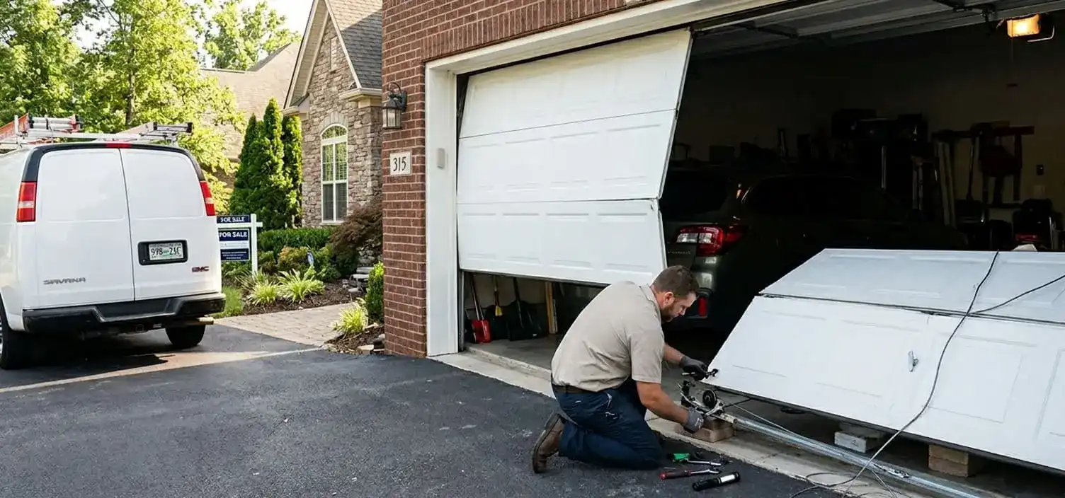 Garage door that will not close security emergency repair in Franklin TN