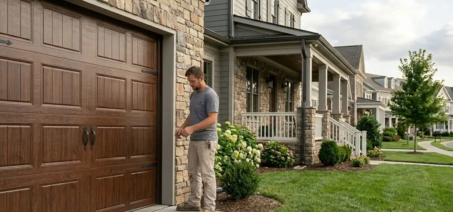 Premium Franklin Tennessee home in Westhaven or Berry Farms with new garage door installed to match HOA architectural guidelines