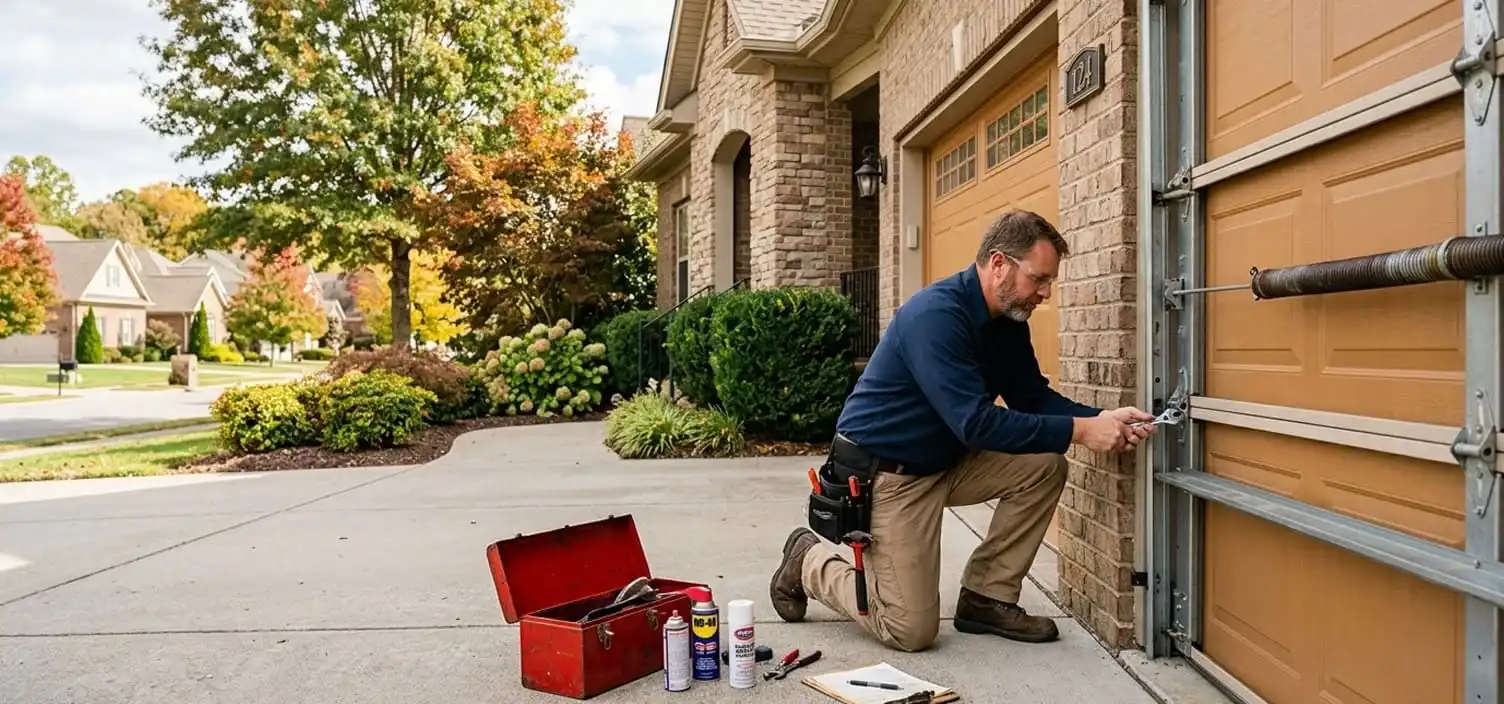 Franklin Tennessee Williamson County home with a garage door benefiting from scheduled yearly maintenance