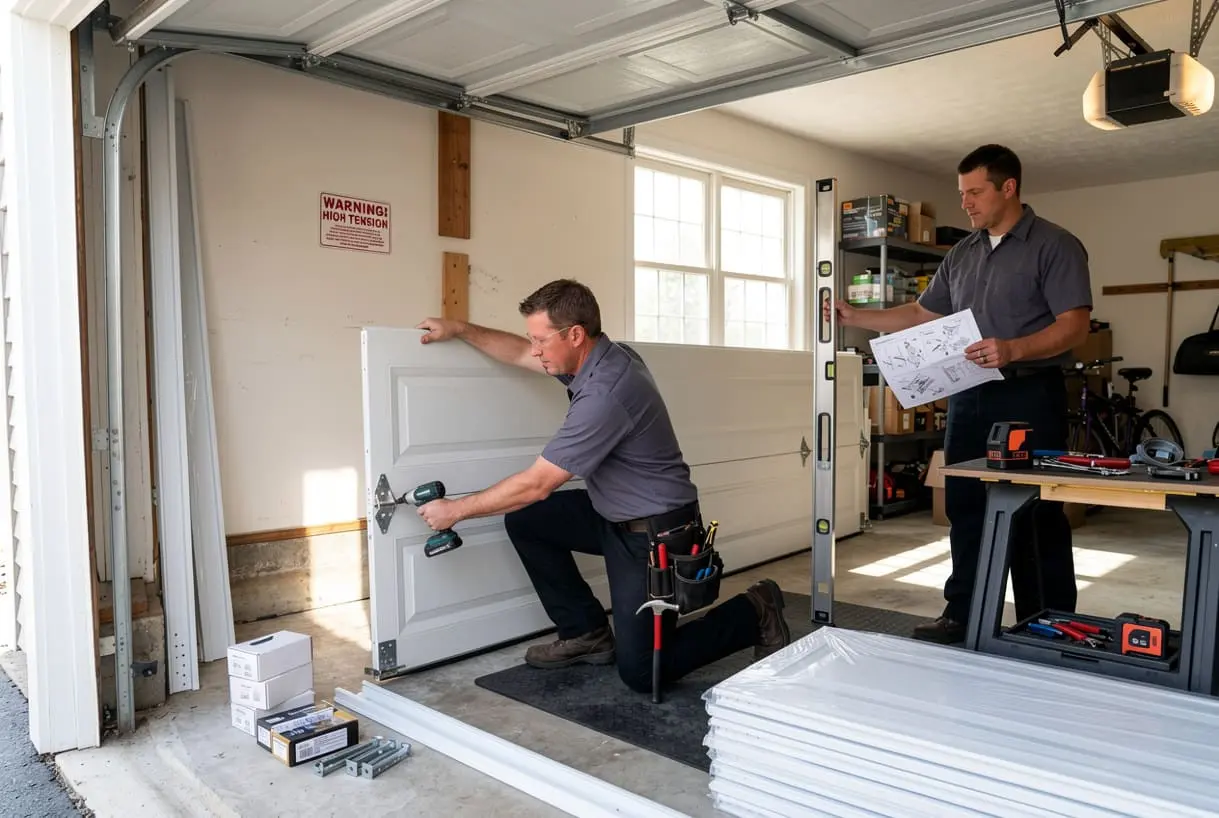 Modern residential garage door installation in Murfreesboro Tennessee