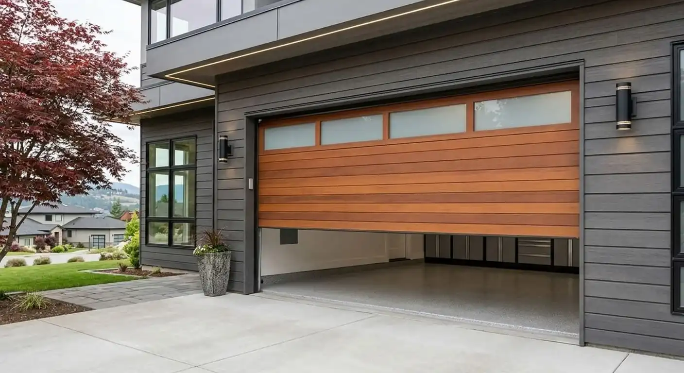 Garage door installation site after completed work in Murfreesboro TN