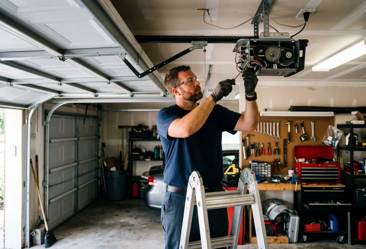 Garage door opener repair service by licensed technician in Murfreesboro TN