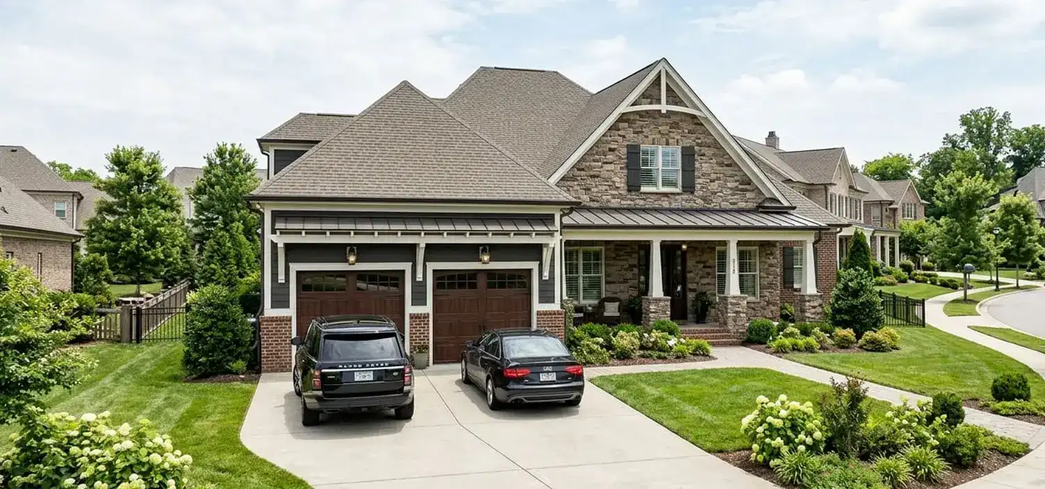 Premium Franklin Tennessee Williamson County home in a planned community like Westhaven or Berry Farms with high-spec attached garage