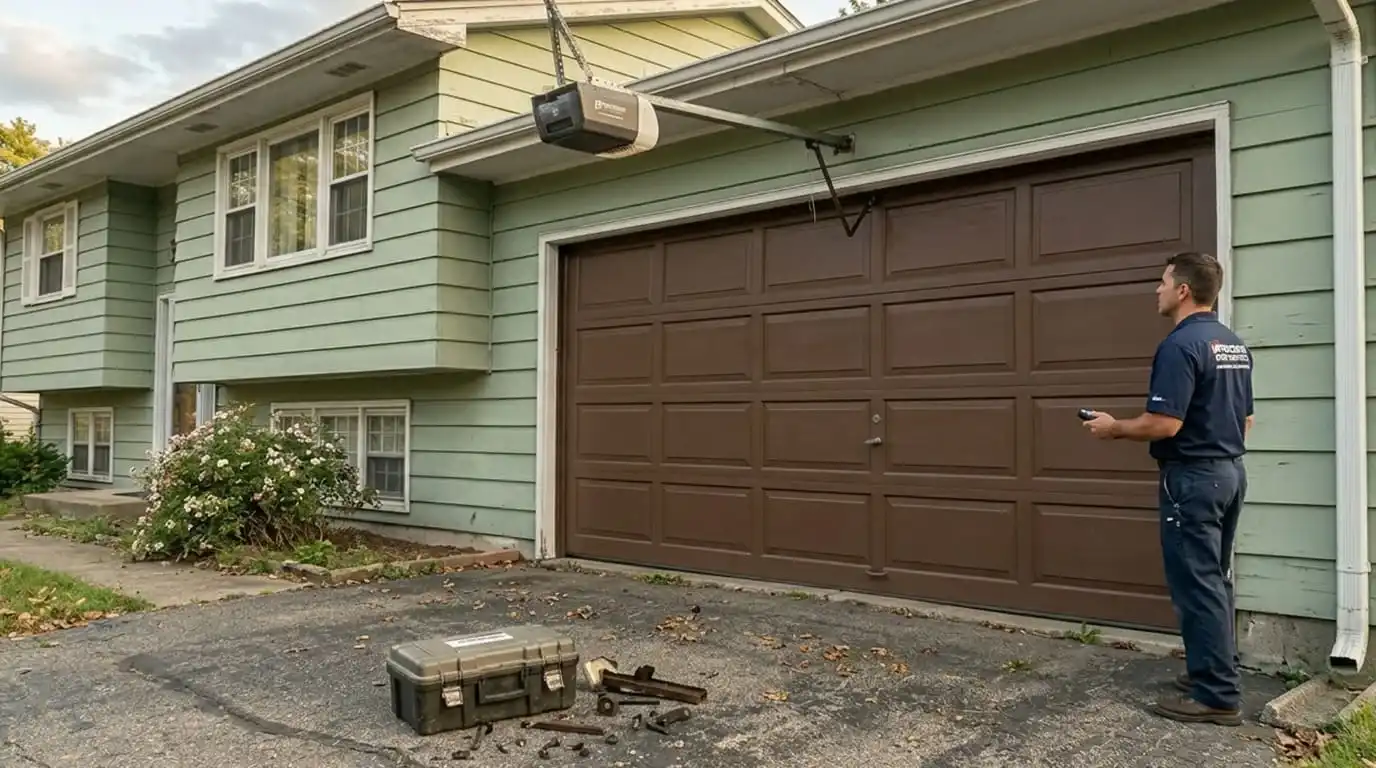 Local garage door after repair service in Murfreesboro TN