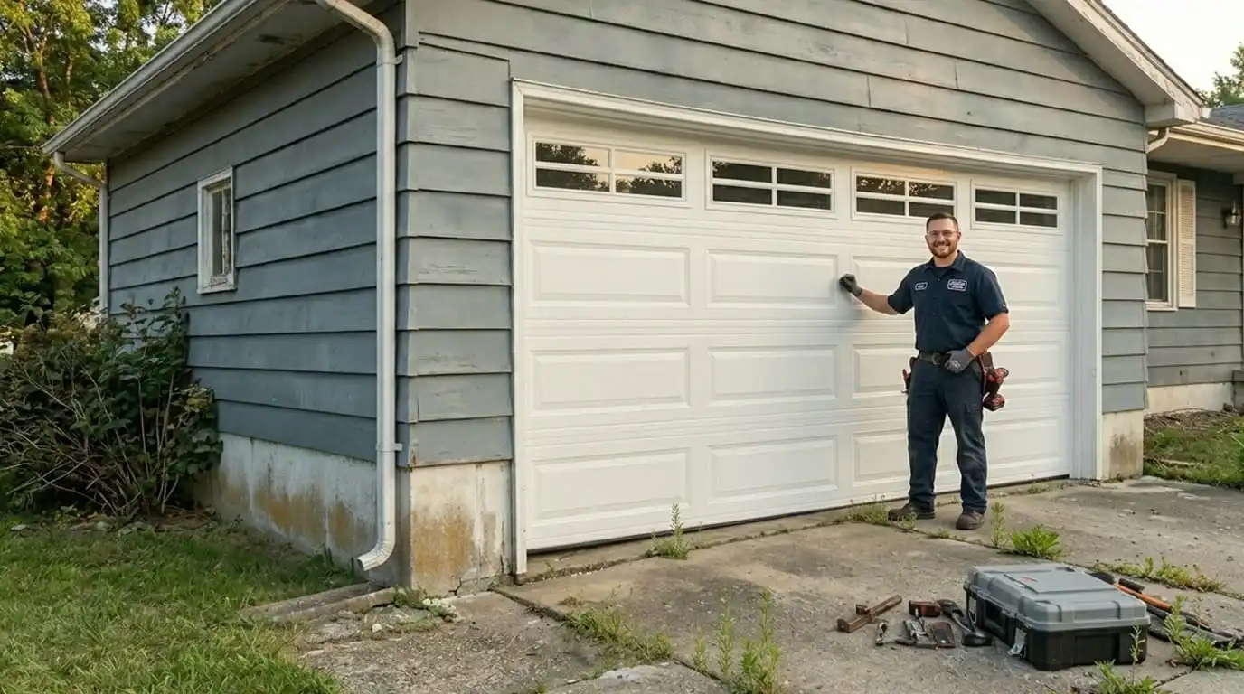 New garage door after installation project in Murfreesboro TN