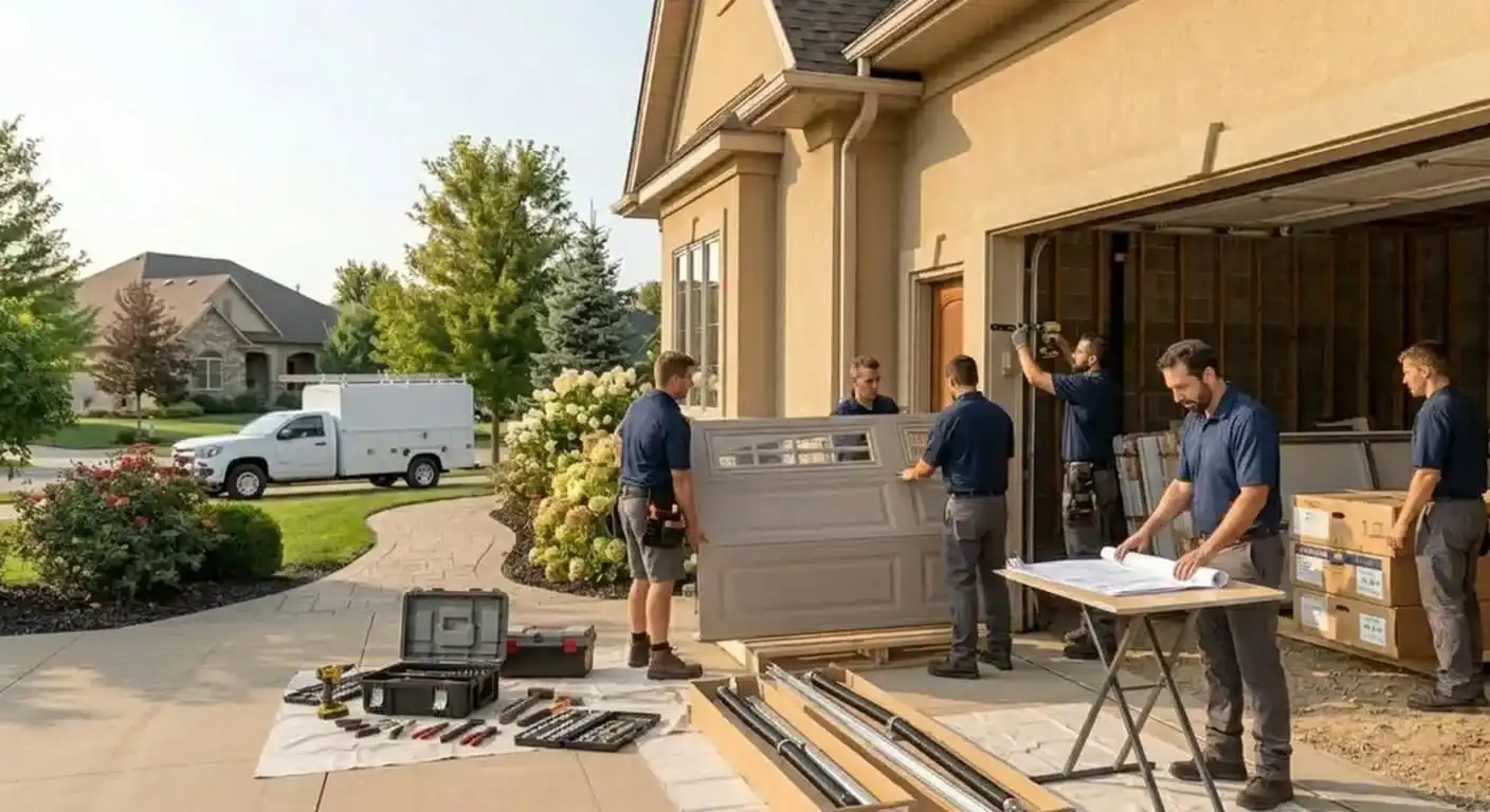 Residential garage door after installation service in Murfreesboro TN
