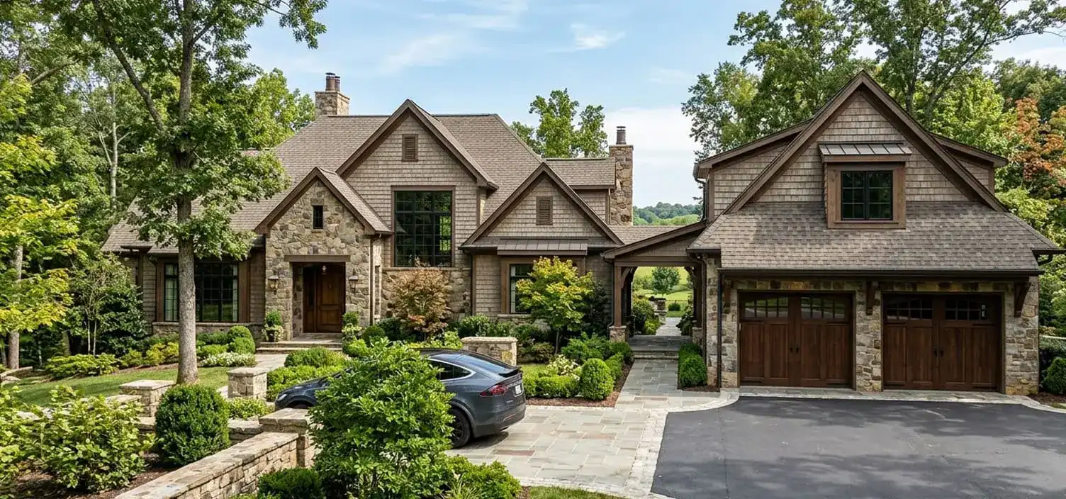 Premium Brentwood Tennessee home with custom carriage house garage door